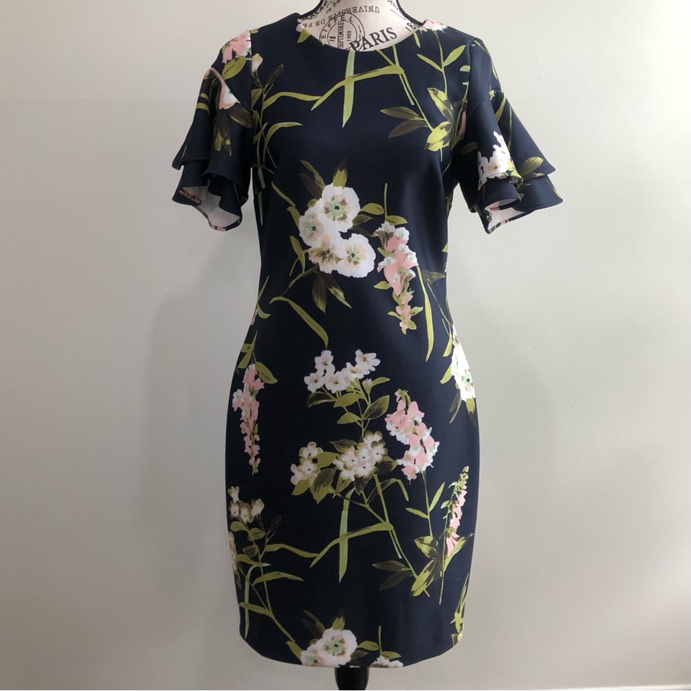 Tommy Hilfiger Sheath Crew Neck Short Sleeve Dress